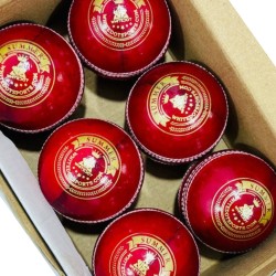 Whitedot Summer Red Cricket Leather Ball - 50 Over Whitedot Summer Red Cricket Leather Ball - 50 Over