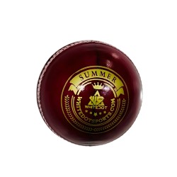 Whitedot Summer Red Cricket Leather Ball - 50 Over