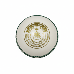 Whitedot Albatross White Cricket Leather Ball - 40 Over