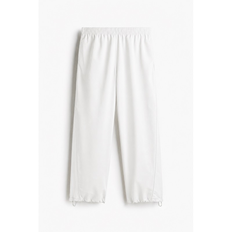 Whitedot Summer Loose fit Polyester Track Pants - White Whitedot Summer Loose fit Polyester Track Pants - White