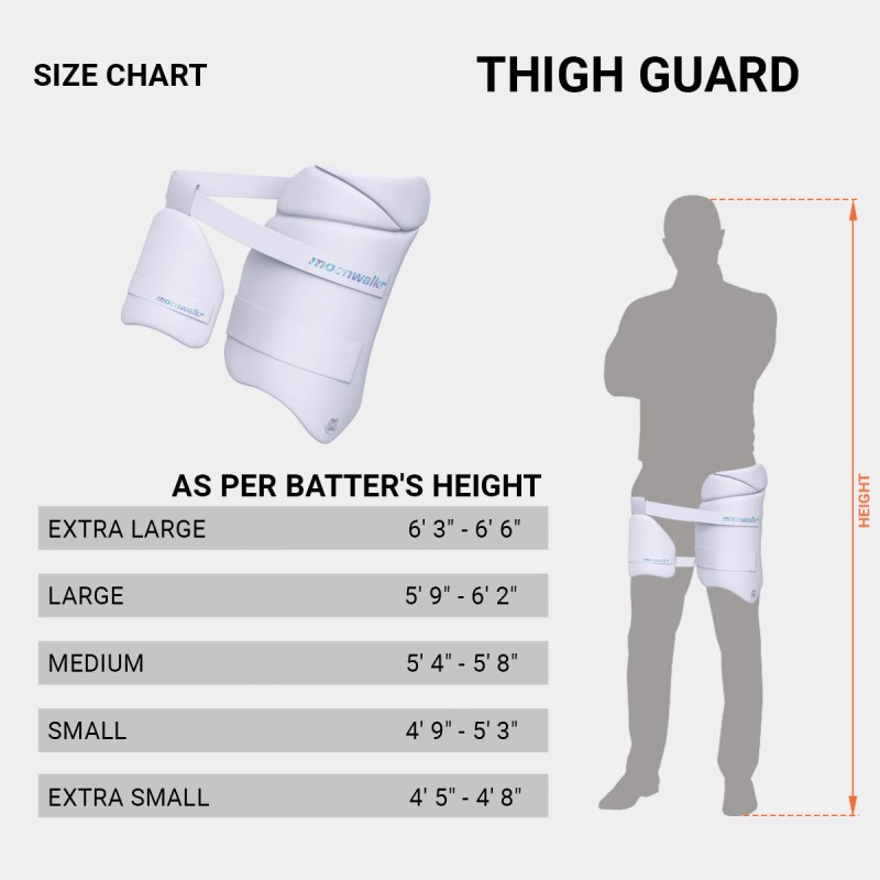 Whitedot HDF Moulded Cricket Single Thigh Guard Whitedot HDF Moulded Cricket Single Thigh Guard
