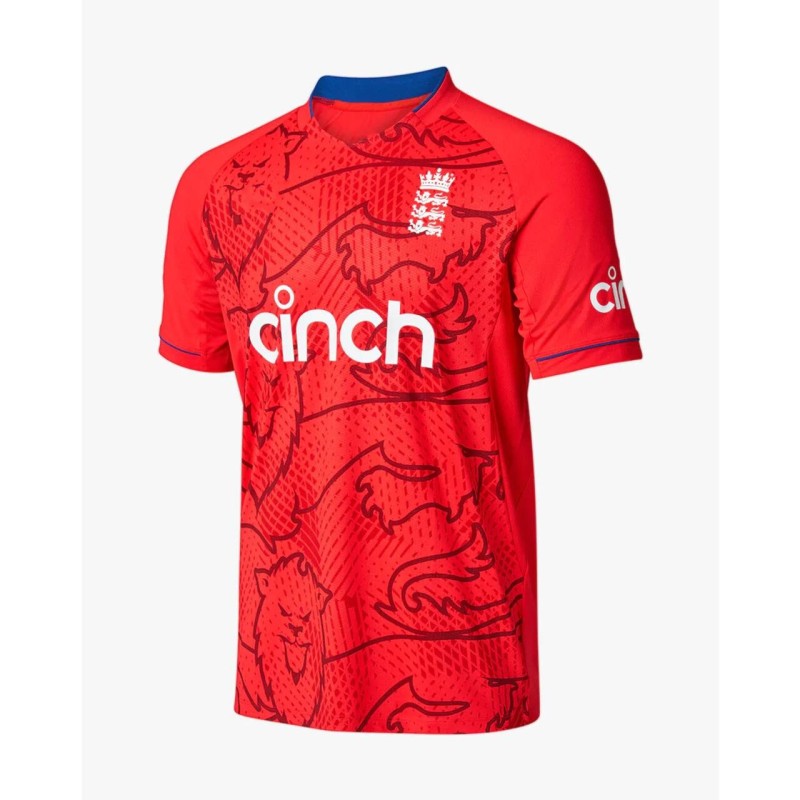 England Red 2022 T20 World Cup Half Sleeves Cricket Fan Jersey - 100% Dryfit Polyester - With Name Personalization England Red 2022 T20 World Cup Half Sleeves Cricket Fan Jersey - 100% Dryfit Polyester - With Name Personalization