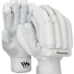 Whitedot Albatross Players Cricket Batting Gloves - White Whitedot Albatross Players Cricket Batting Gloves - White