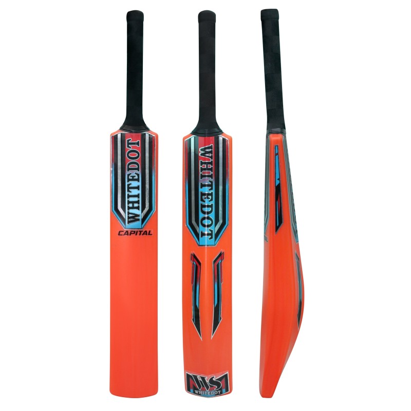 Whitedot Capital Orange Heavy Duty Plastic Cricket Bat for Heavy and Light Tennis Ball Whitedot Capital Orange Heavy Duty Plastic Cricket Bat for Heavy and Light Tennis Ball