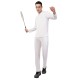 Whitedot Novelty Quick Dry Cricket Polo T-Shirt - Full Sleeves - White