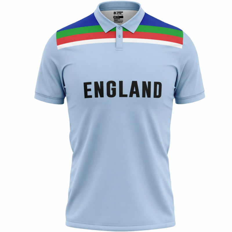 England Blue ODI World Cup 2019 Half Sleeves Cricket Fan Jersey - 100% Dryfit Polyester England Blue ODI World Cup 2019 Half Sleeves Cricket Fan Jersey - 100% Dryfit Polyester
