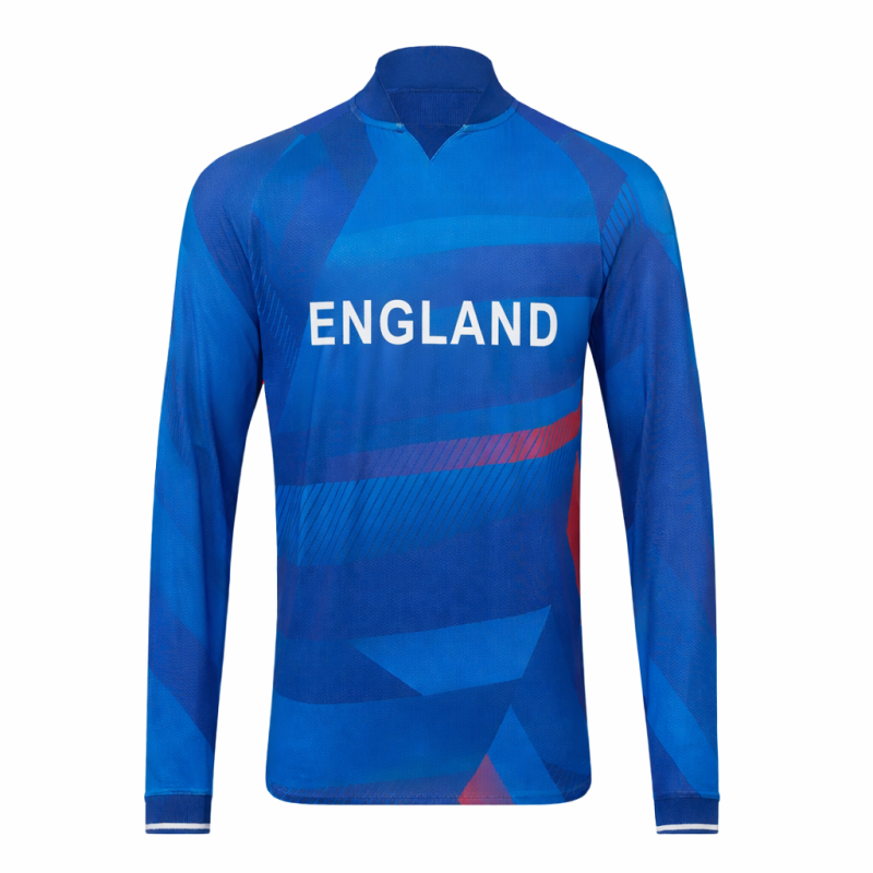 England Blue ODI World Cup 2023 Full Sleeves Cricket Fan Jersey - 100% Dryfit Polyester England Blue ODI World Cup 2023 Full Sleeves Cricket Fan Jersey - 100% Dryfit Polyester