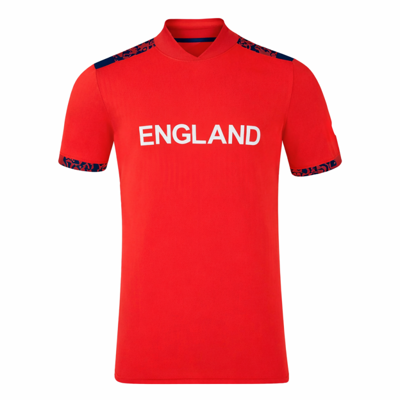 England Red 24/25 ODI Half Sleeves Cricket Fan Jersey - 100% Dryfit Polyester - With Name Personalization England Red 24/25 ODI Half Sleeves Cricket Fan Jersey - 100% Dryfit Polyester - With Name Personalization