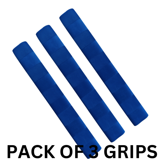 Whitedot Matrix Cricket Bat Grip - Royal Blue - Pack of 3