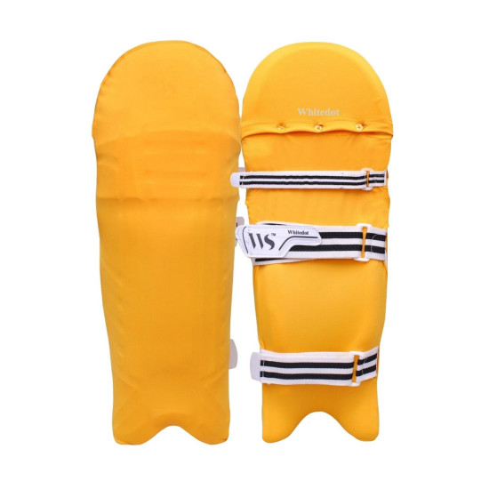 Whitedot Yellow Clads for Batting pads (Batting Legguard Cover)