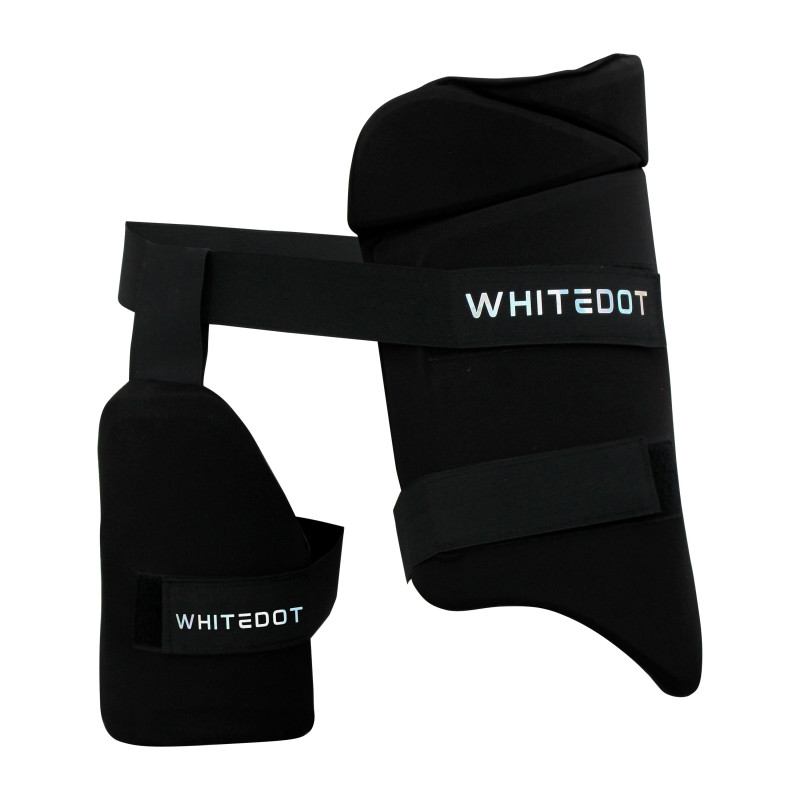 Whitedot Black Combo Cricket Thigh Guard