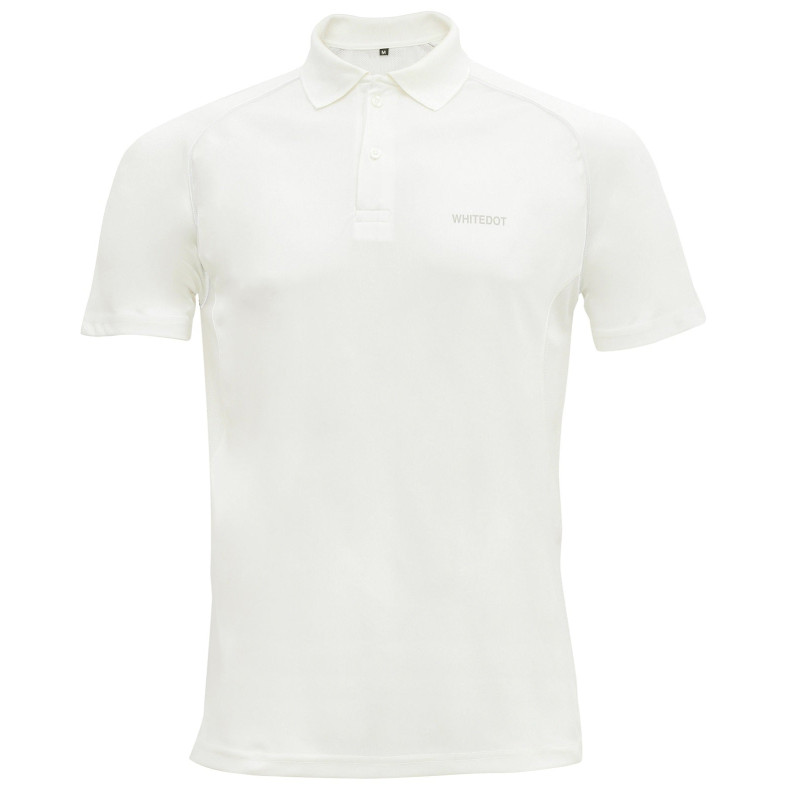 Whitedot Hexa Dri-FIT Cricket White Polo T-Shirt - Off White