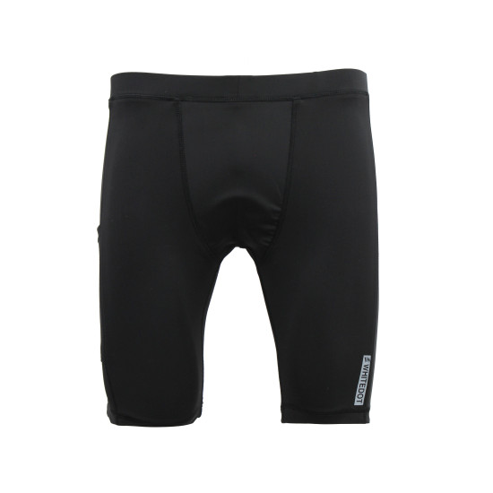Whitedot Sigma Black Quick Dry Compression Shorts with Mobile Pocket